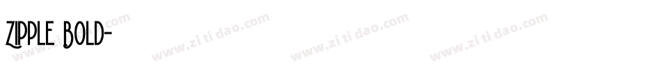 Zipple Bold字体转换